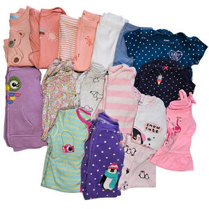 Baby Girl Clothing Lot 9 Months – Sleepers, Pajamas, Hoodies & More
